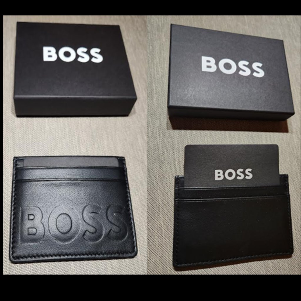 Hugo Boss Credit Card Case W Boss Logo New In Box